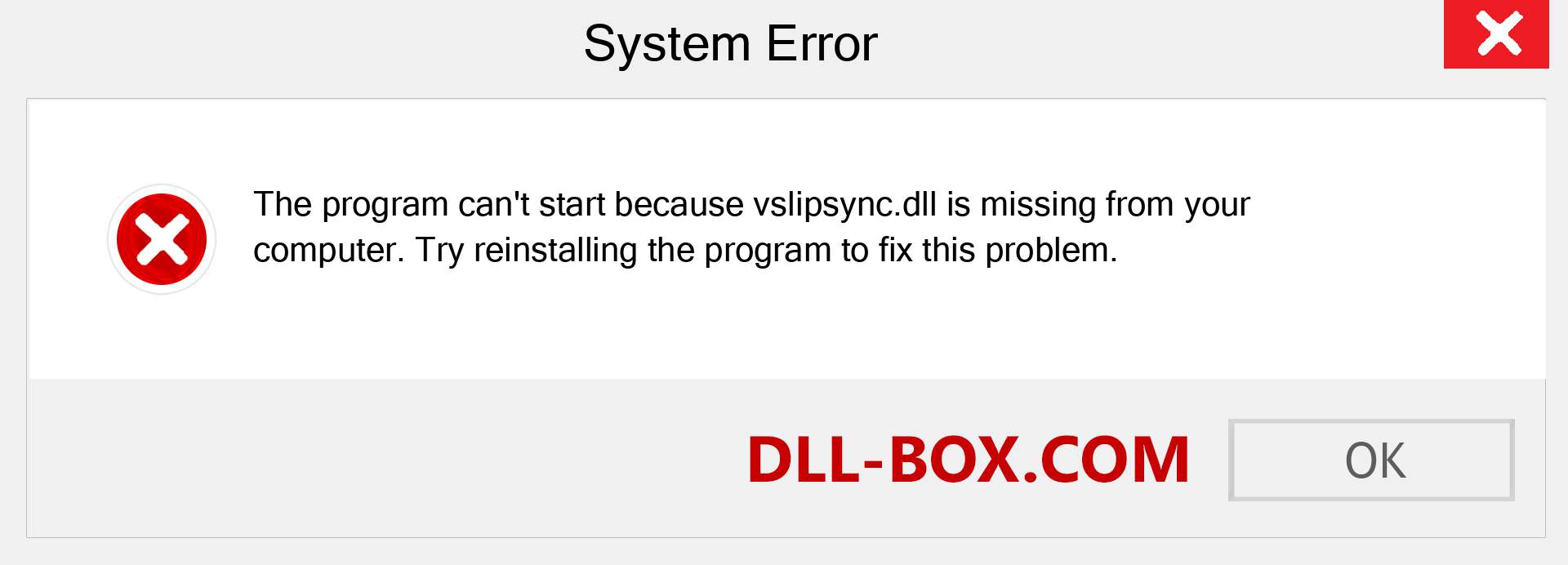  vslipsync.dll file is missing?. Download for Windows 7, 8, 10 - Fix  vslipsync dll Missing Error on Windows, photos, images
